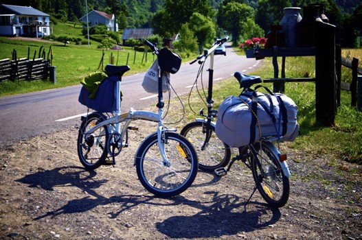 Salokāmie velosipēdi ar nepiemērotām somām